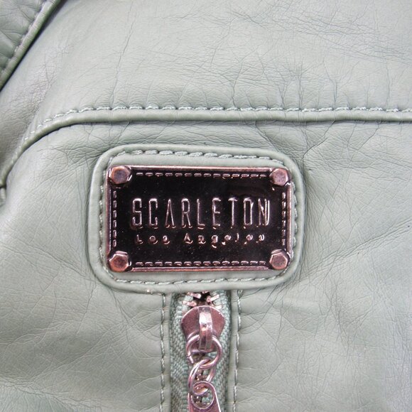 Scarleton Los Angeles Women's Faux Leather Mint Green Many Pockets Shoulder Bag - Picture 7 of 11